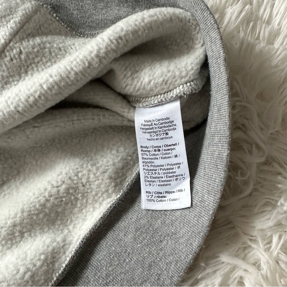 Jcrew Heritage Fleece Zip Up Hoodie Gray Size 3X - Picture 9 of 12